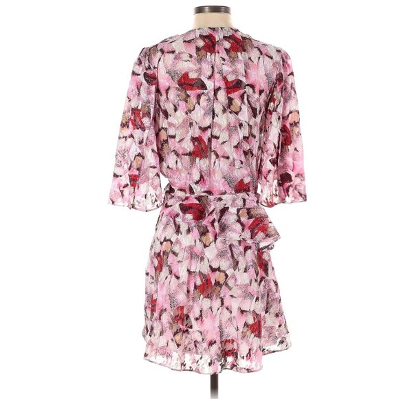 IRO PARIS  carlina ruffled dress Size 38 (FR) US 6 abstract print - Picture 3 of 6